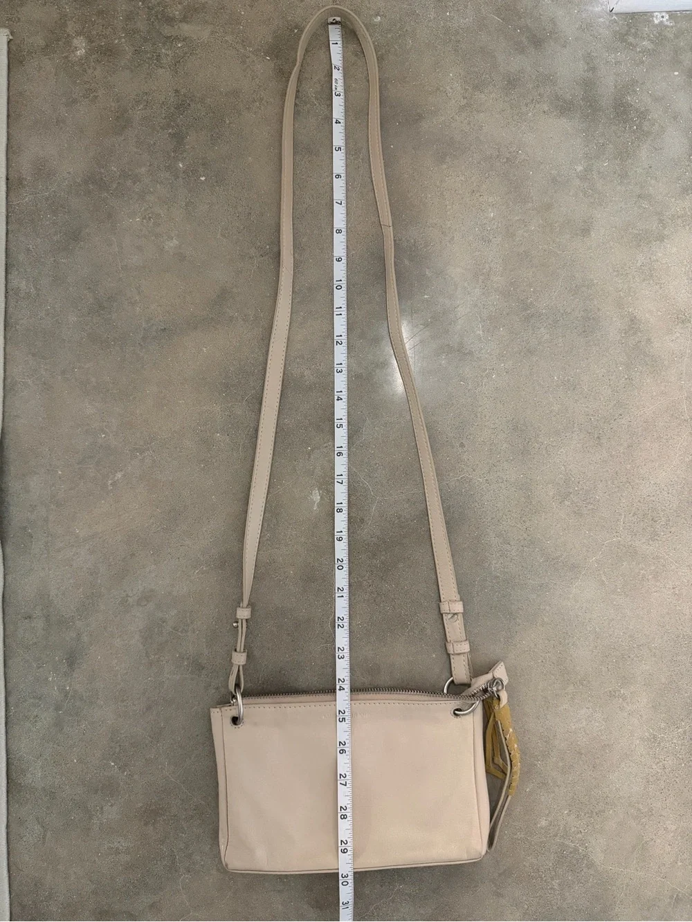 Leather Lucky Brand Crossbody Bag in Light Taupe